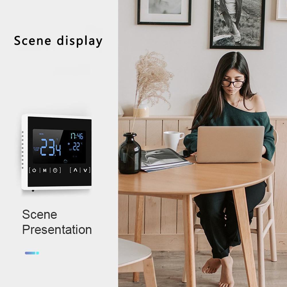 Slimme Thermostaat Lcd Touch Screen Digitale Temperatuur Afstandsbediening App Controles Programmeerbare Vloerverwarming In Wekelijkse Cycli