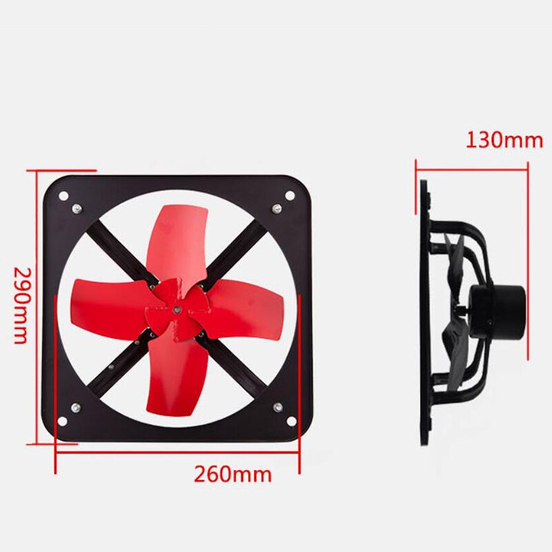 Extractor de campana de cocina ventilador de ventilación de 10 pulgadas ventilador de baño