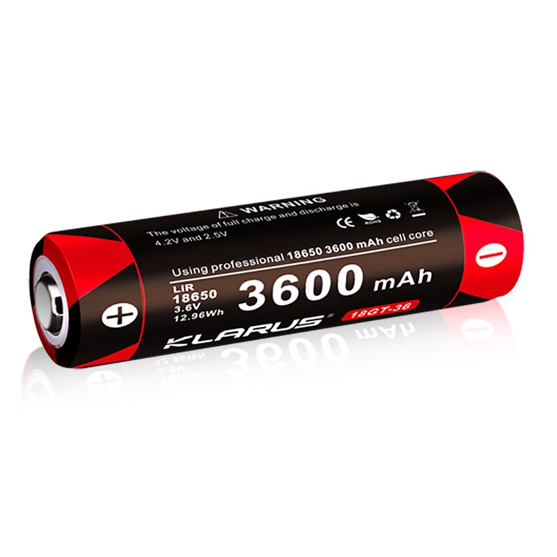 Originele Klarus 3600Mah Li-Ion Cell Oplaadbare 18650 Batterij Voor Draagbare Verlichting