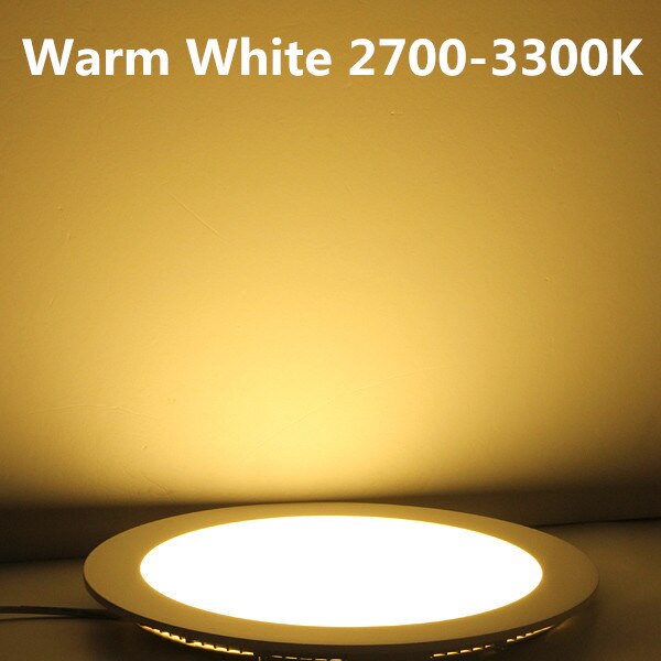Luz de techo LED redonda de 25 vatios, lámpara empotrable para cocina y baño, luz descendente LED de AC85-265V, blanco cálido/blanco frío, que incluye controladores: Color blanco cálido / 25 W