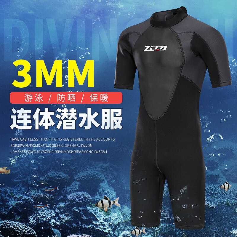 3MM Neoprene Wetsuit One-Piece Short Diving Suit for Men Scuba Dive Surfing Snorkeling Spearfishing Wet Suit