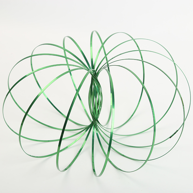 Nowy magiczny pierścień Toroflux Torofluxus Flowtoy niesamowite pierścień przepływowy zabawki kinetyczny wiosna zabawki śmieszne gry na świeżym powietrzu inteligentna zabawka denerwować: zielony