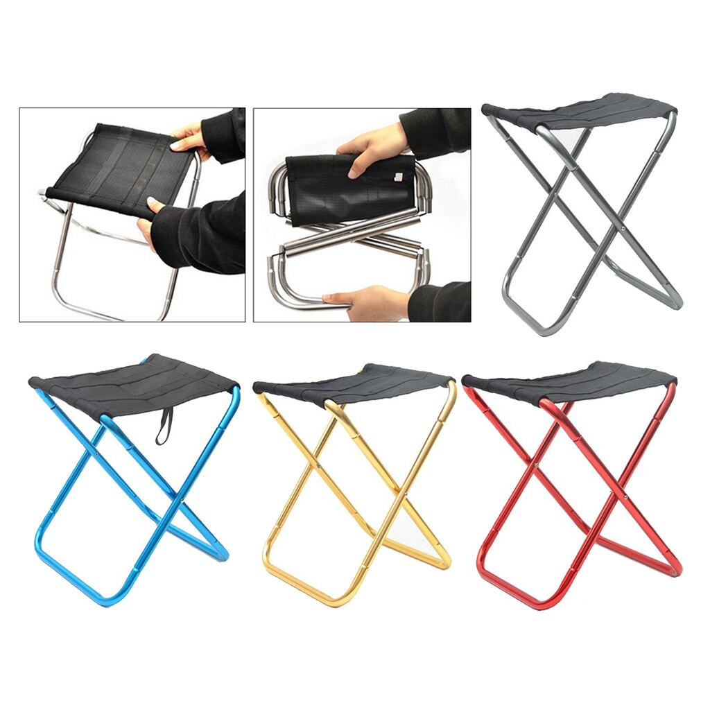 Mini Tragbare Klappstuhl draussen Camping Angeln Picknick Bbq Strand Stuhl Sitz Rucksack Sitz Camping Hocker