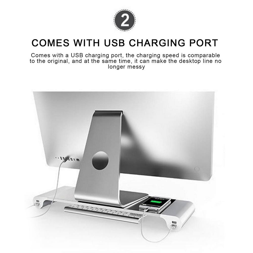 Monitor Stand Riser USB Desk Organizer Bracket Heightening Pad Data Transfer And Charging Office Table Organizer USB 3.0