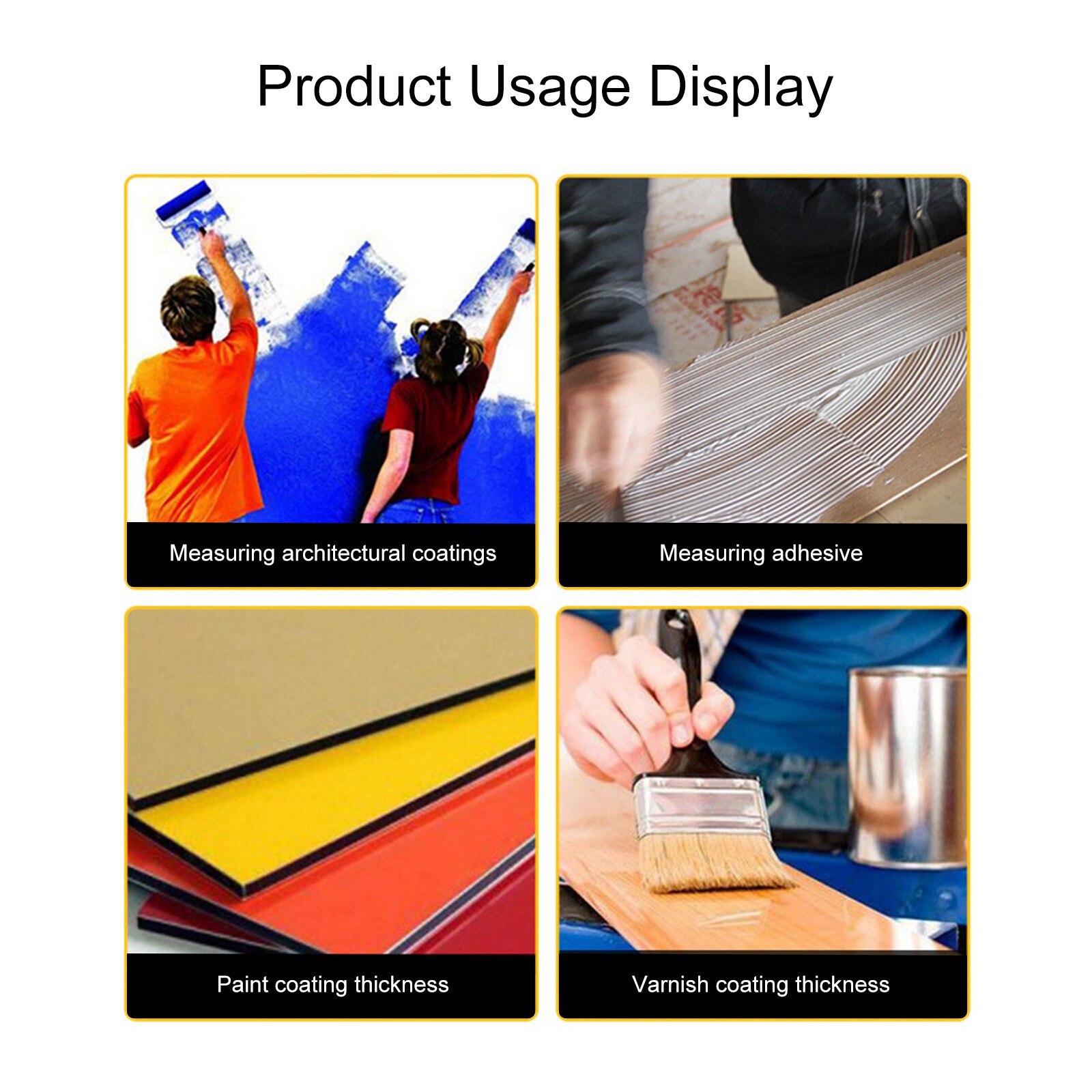 Digitale Verf Laagdiktemeter Tester Rvs Zeshoekige Natte Film Kam Automotive Auto Verf Inspectie Apparaat