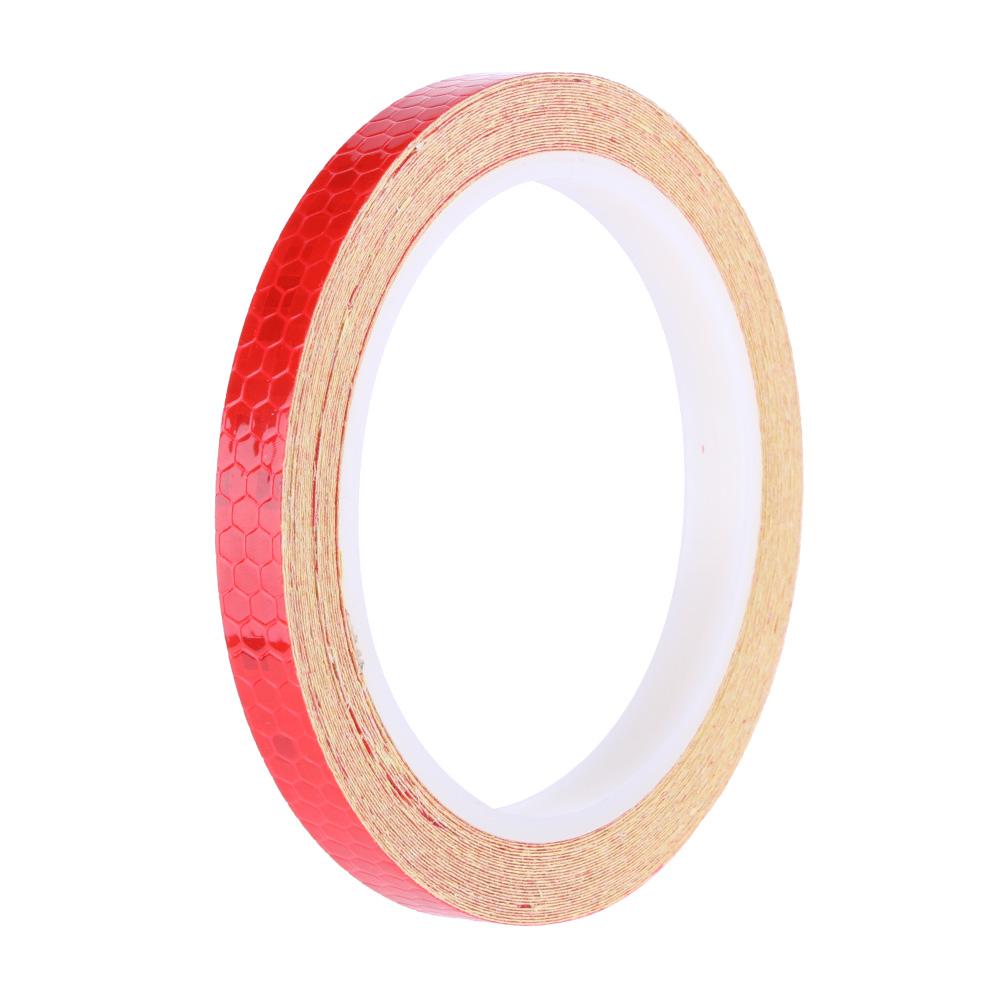 1Cm X 8M Fiets Stickers Reflecterende Tape Fluorescent Mtb Fiets Strips Fietsen Mtb Tape Voor Helm Motorfiets scooter: Red