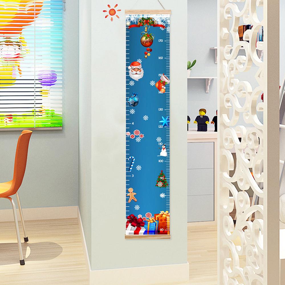 1PC Hanging Growth Chart Baby Height Growth Chart Hanging Rulers Kids Room Wall Canvas Frame Home Decor