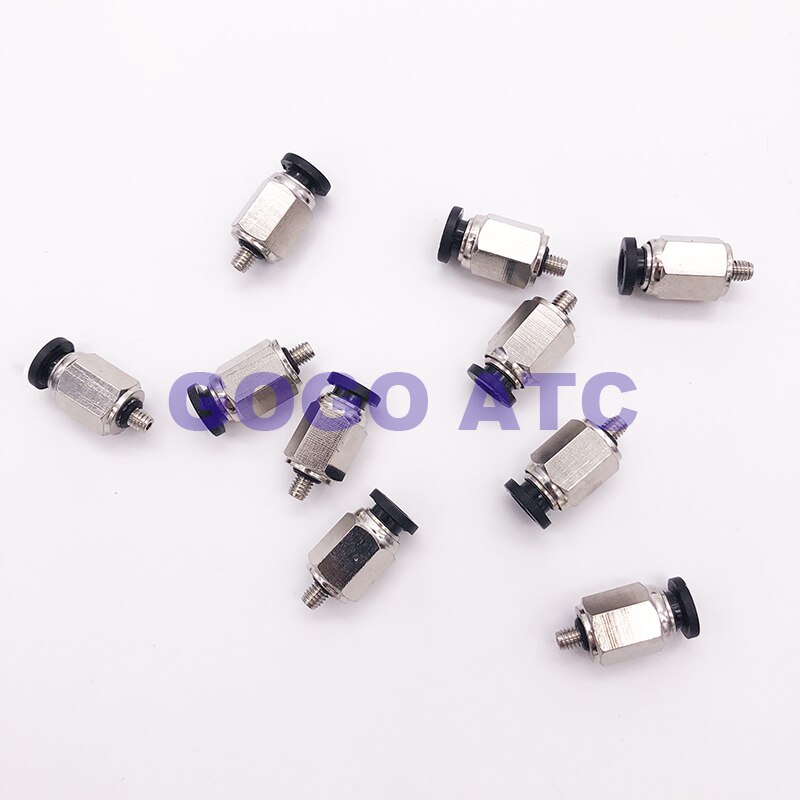 Mini Mini Quick-Connect Gasleiding Rechte Connector PC4/6-M3 M4 M5 M6 Pneumatische mini quick -sluit kleine connector