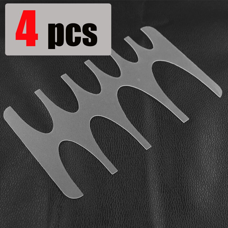 Half Transparent Plastic Leather Belt Tail Mold PVC Template V-shaped U-shaped Belt Tail Leathercraft Scribing Template