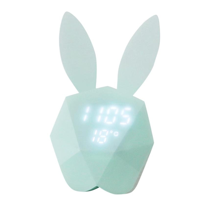 Alarm Clockrabbit Model Wekker Intelligente Voice Control Usb Opladen Kleine Licht