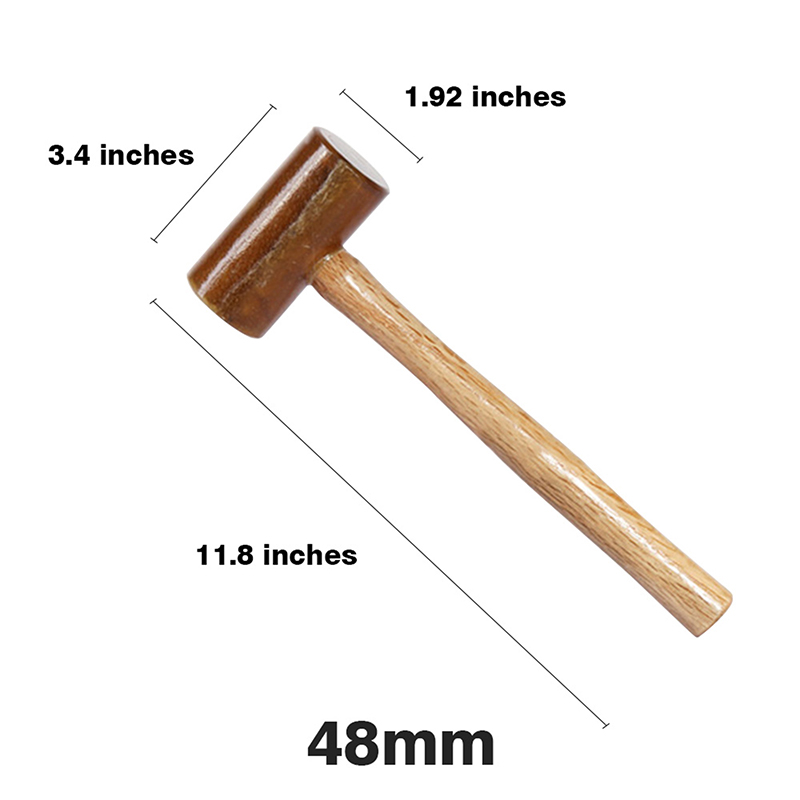 WUTA 100% Rawhide-head Mallet Leather Craft Hammer Stamping Jewelry Leather Worker Craft Tool Good Buffering Capacity 48mm 42mm: 48mmx1piece
