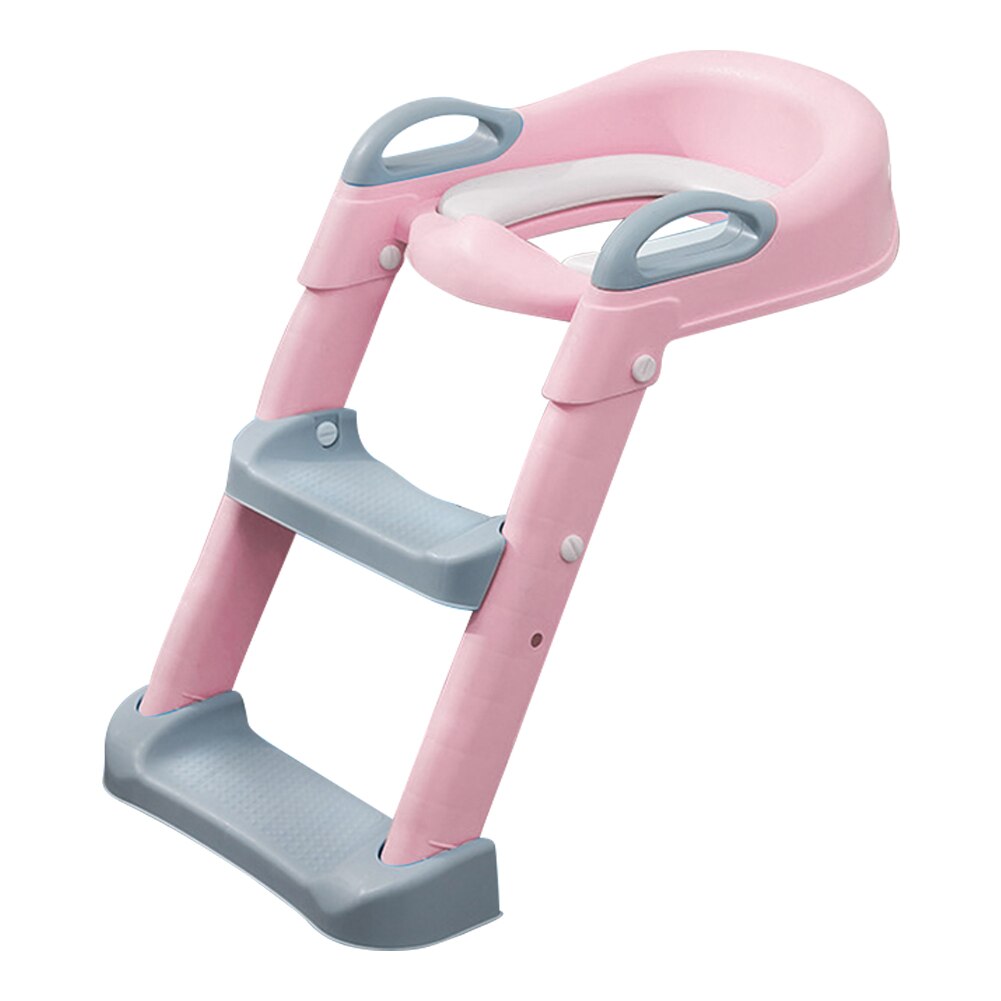 Baby Potty Training Seat Children's Potty With Adjustable Ladder Infant Baby Toilet Seat Toilet Training Folding Seat Potties: PINK
