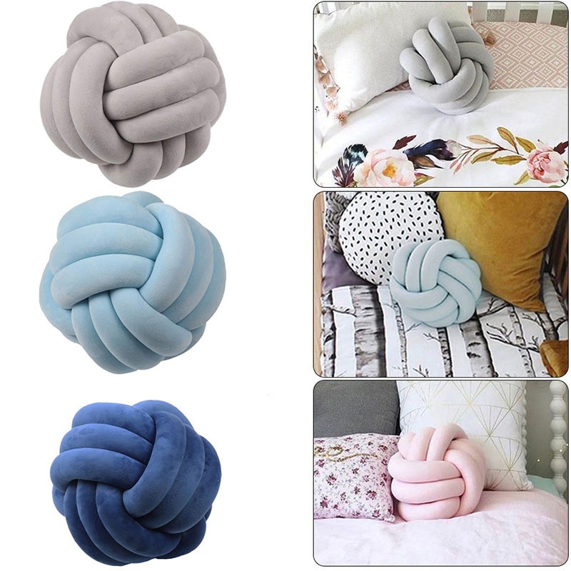 3 tresses nouées en peluche 20CM/27CM, oreiller en peluche, coussin de dos pour bébé, poupée de sommeil calme, décoration de chambre à coucher