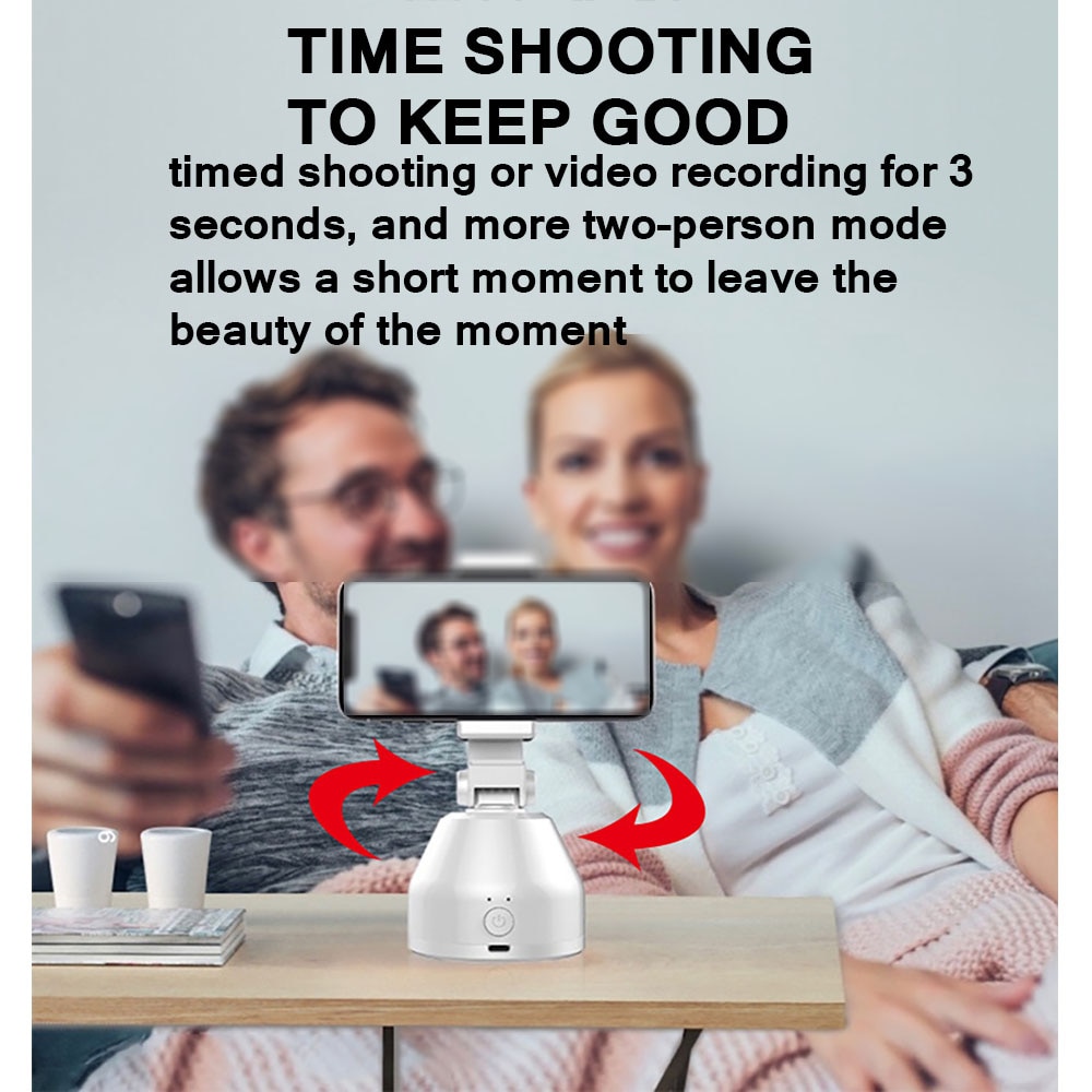 Schießen Selfie Stock Tragbare Alle-in-eins Für Auto 360 Drehung Auto Gesicht Verfolgung Objekt Verfolgung Gimbal Kamera telefon Halfter