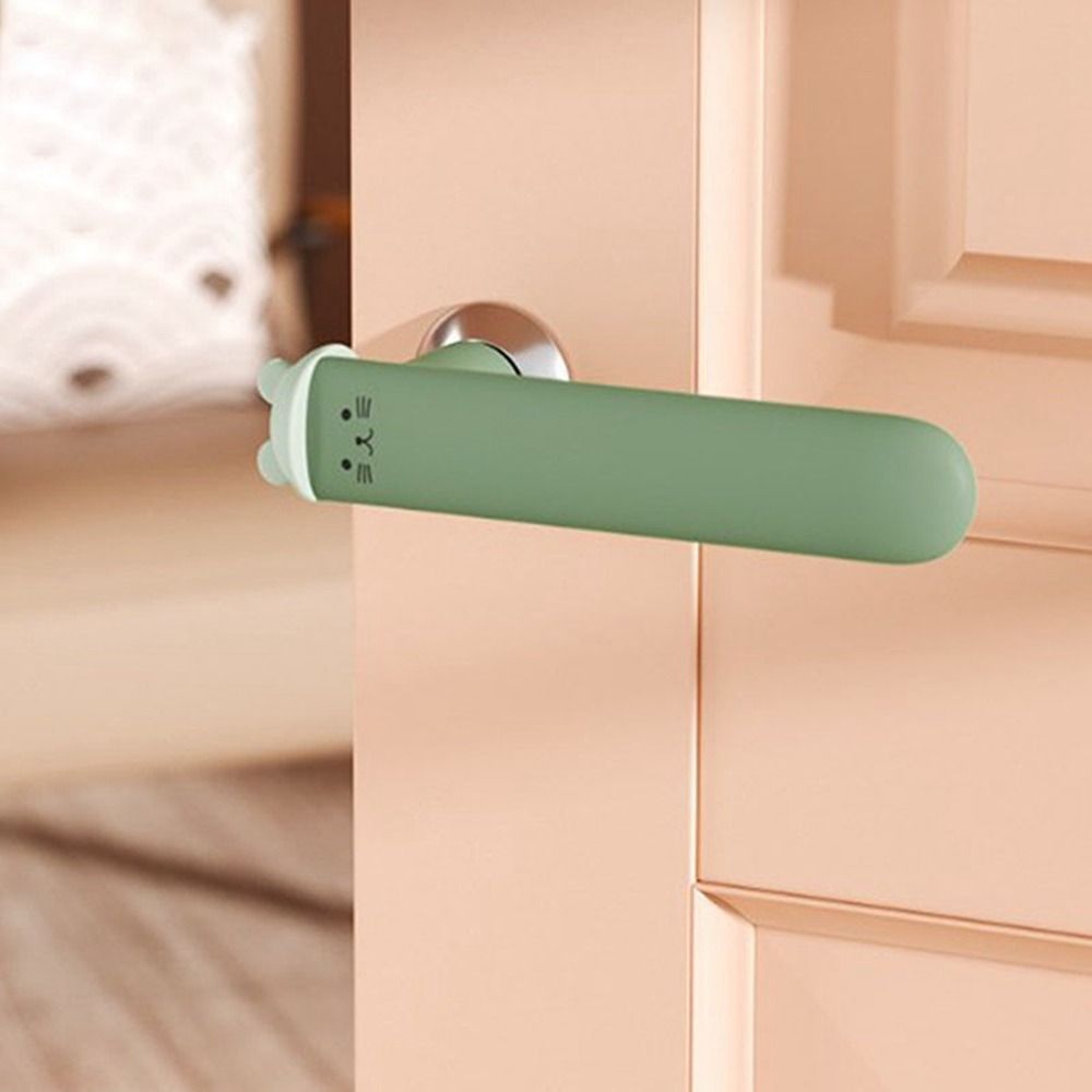 Schattige Kattenvorm Siliconen Deurknop Handvat Hoes Antistatische Anti-Collision Mute Beschermende Pad Baby Veiligheidsdeur Hardware