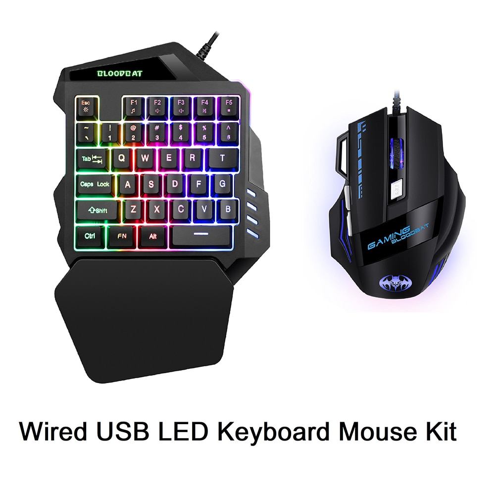 USB Wired LED Keyboard Mouse Kit Ergonomic Backlight Gaming Mouse Keyboard Set Gamer Laptop Computer Mouse For Home Gamer Set