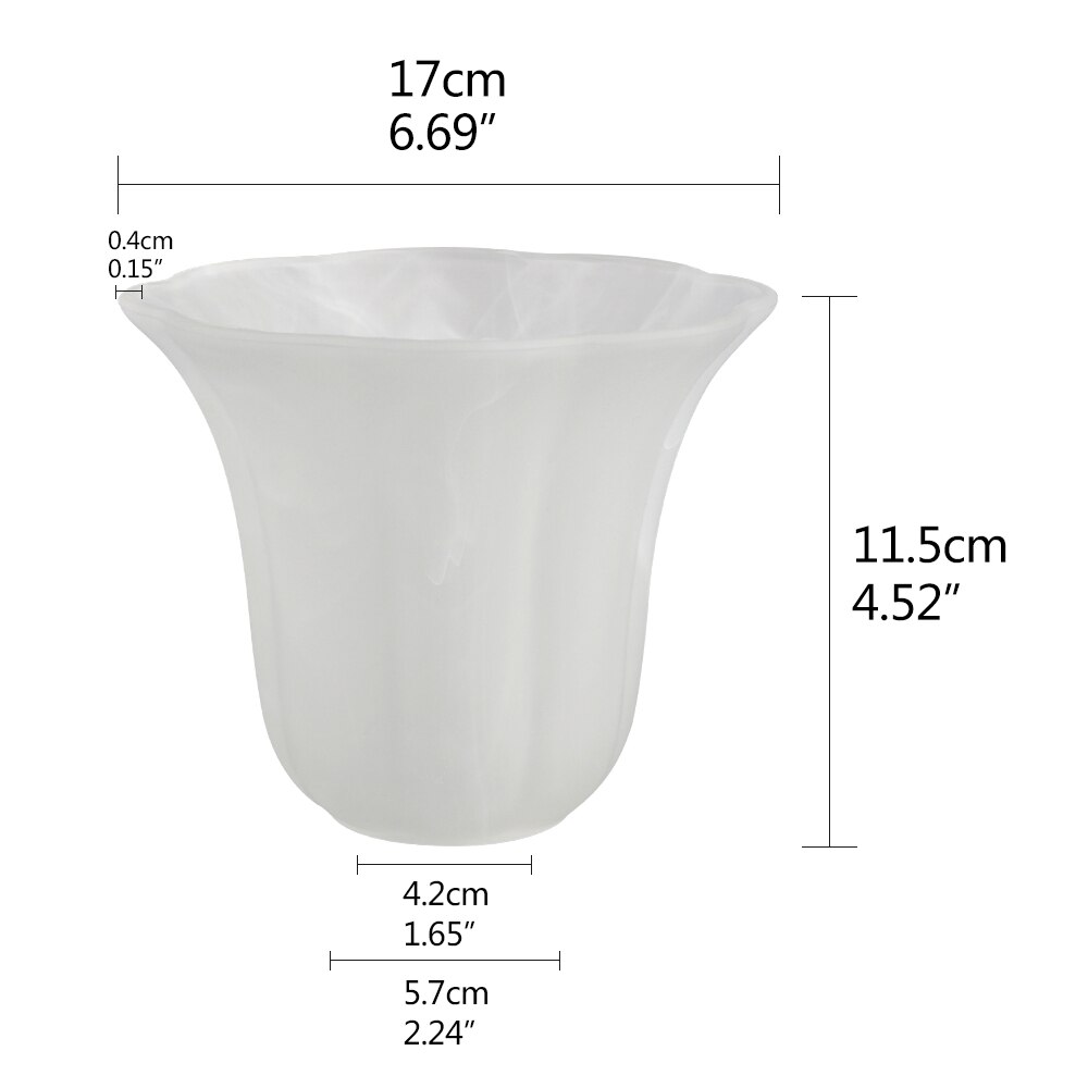 Modern alabaster E27 Frosted white replacement glass lampshade Wall Lamp Ceiling Fan Lights home lighting decoration lampshade: YY-DZ004