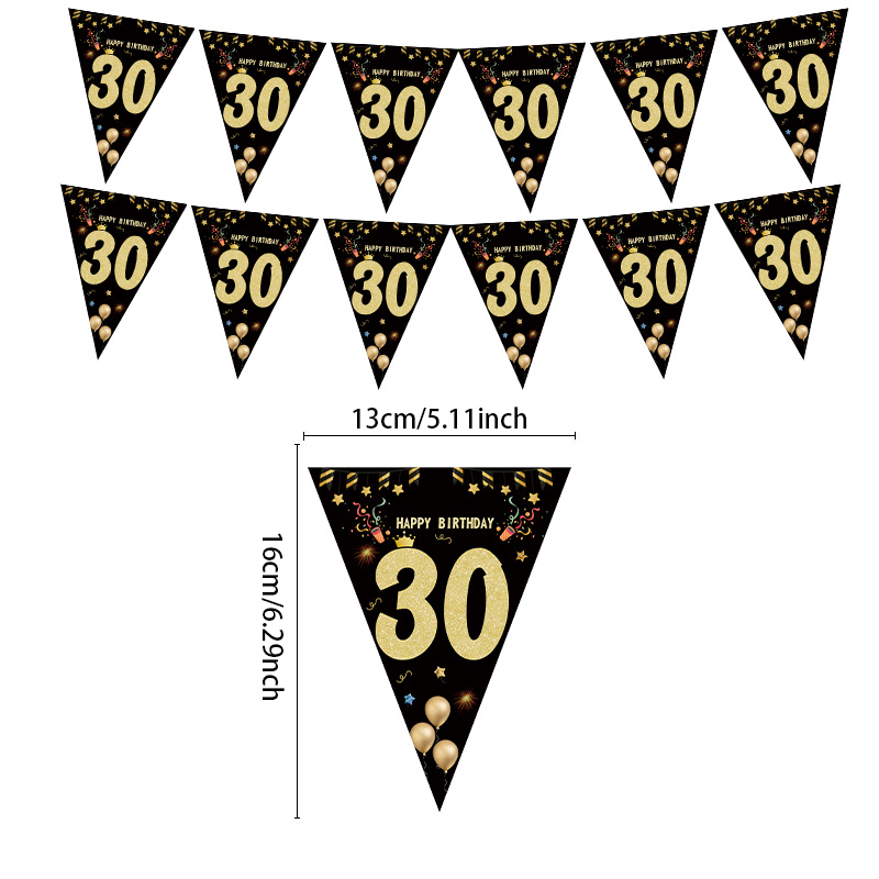 30th Birthday Party Supplies Black Gold Disposable Paper Plate Cup Banner Number 30 Balloons for Men Woman 30 Birthday Party: Dark Khaki