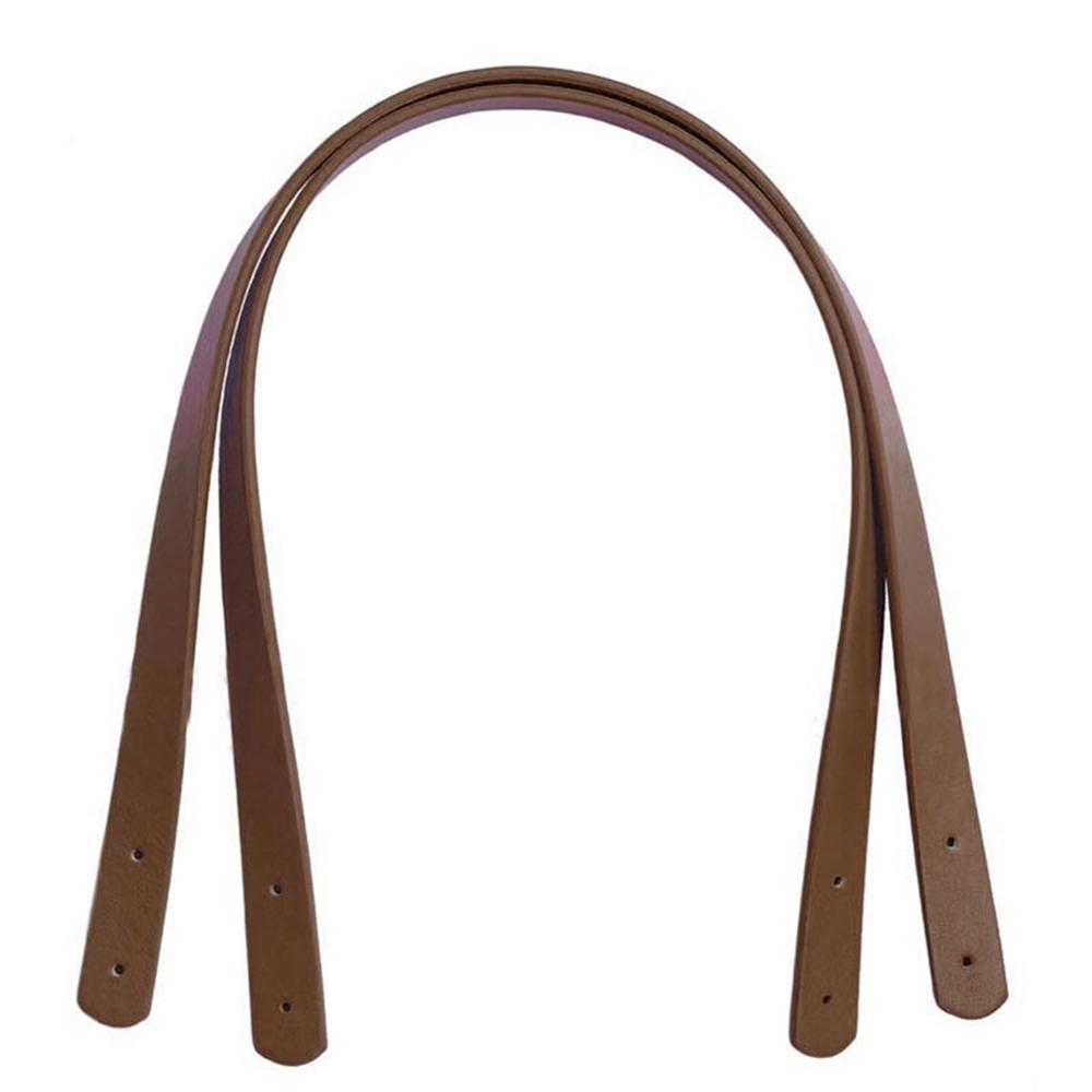 2Pcs 60cm Bag Belt Detachable PU Leather Handle Women Shoulder Bag DIY Replacement Accessories Handbag Handle Strap Band: Silver