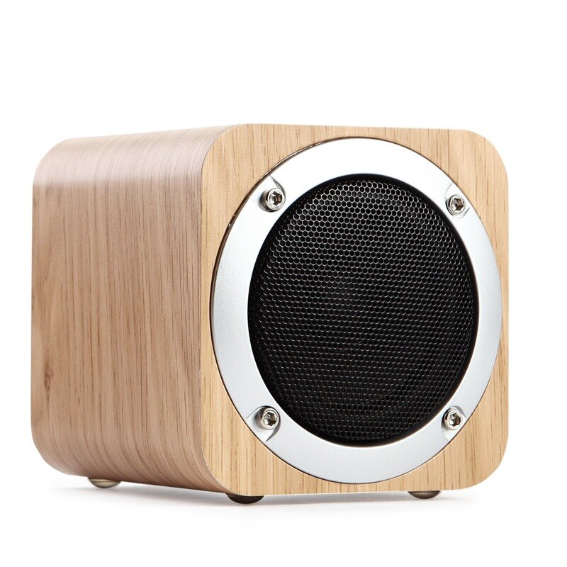 Wooden Bluetooth Speaker Multifunctional Smart Home Wireless Card Audio Subwoofer: Light