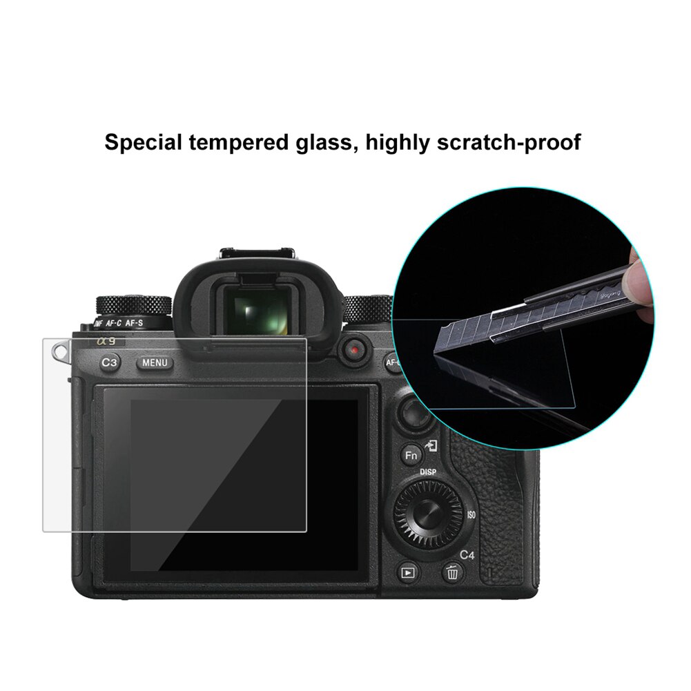 Puluz 9h herdet glass lcd-skjermbeskytterfilm egnet til sony ilce -9 a9 a6000/a6300 rx100/a7 m 2/a7r/a7 r 2 kameraskjerm