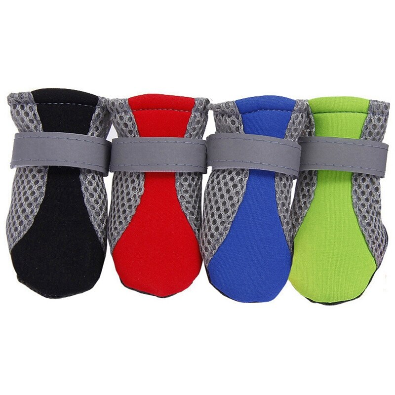 Nicht Slip Hund Schuhe Reflektierende Pet Stiefel Schuhe Atmungsaktives Mesh Socken Frühling Sommer Hund Anti Slip Wasserdichte Schuhe #0 #8
