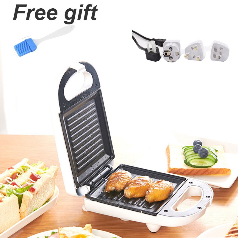 220v multifunktionelle elektriske mini nødder vaffel sandwich maker panini bbq grill maskine morgenmad maker kage maker