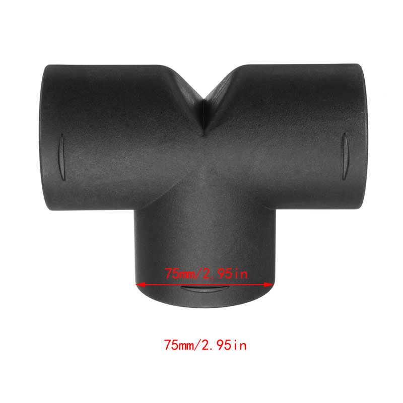 60mm / 75mm Air Vent Ducting T Piece Elbow Pipe Outlet Exhaust Connector For Eberspaecher Air Diesels Parking Heater: 75mm