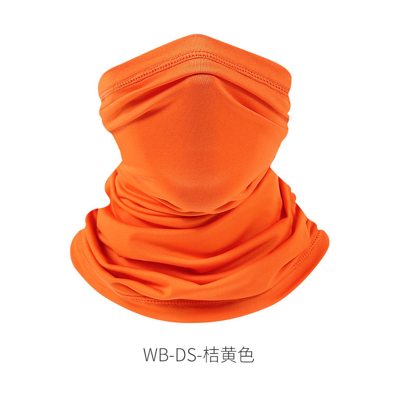 Outdoor Winter Warm Fleece Neck Sjaals Reflecterende Skiën Hals Cover Masker Motorcycle Half Gezichtsmasker Sjaal Riding Biker Winddicht: Oranje