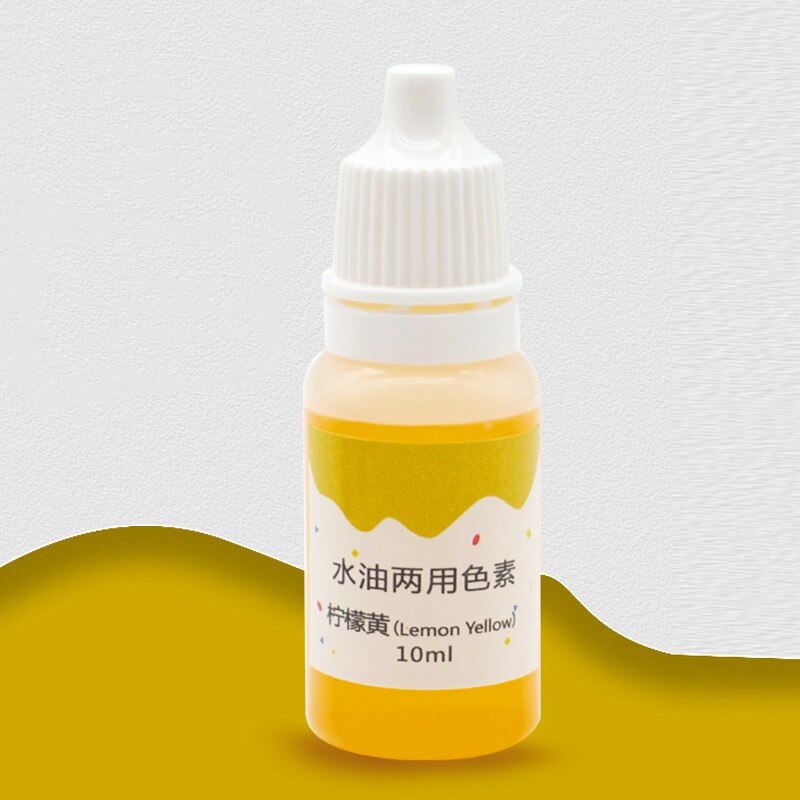 10ml Handgemachte Seife Farbstoff Pigmente Basis Farbe Flüssigkeit Pigment DIY Manuelle Seife Farbstoff Werkzeug Bausatz MK: Zitrone Gelb