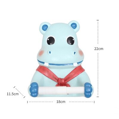 Colgador de toallas para colgar en la pared de perro Giraffe, caja de pañuelos para papel higiénico, decoración de artesanía de resina para restaurante o casa R2034: Varios