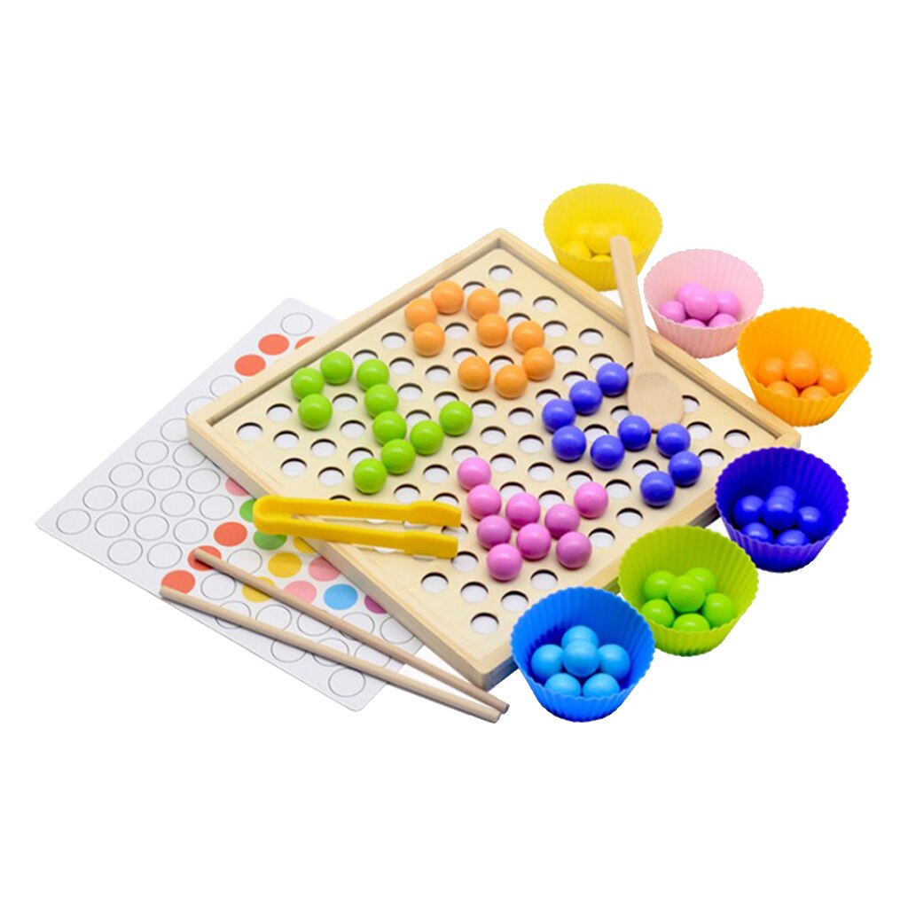 Memory Matching Toy, Hands Brain Training Clip Beads Game Two In One Toy
