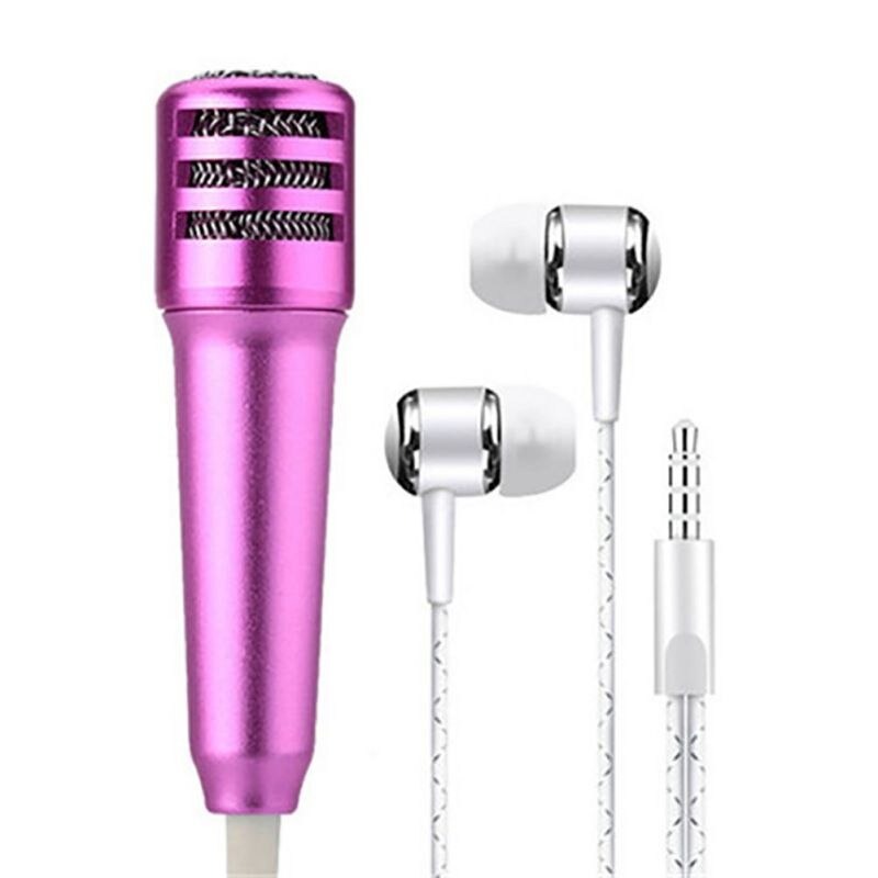 Live Mobile Phone Universal Wired Microphone Small Microphone Condenser Headset In-ear Headphones # 22: R