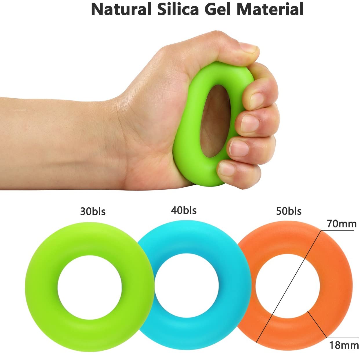 Håndgreb forstærker træning muskel greb træning ring kit finger gripper fitness motion tilbehør rehabiliteringsværktøj