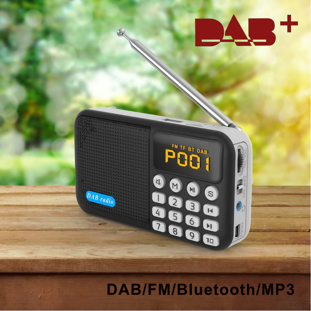 DAB/DAB+ Digital Pocket Radio FM Stereo Portable Rechargeable Hogar Shortwave Receiver Lightweight Bluetooth-compatible Speaker