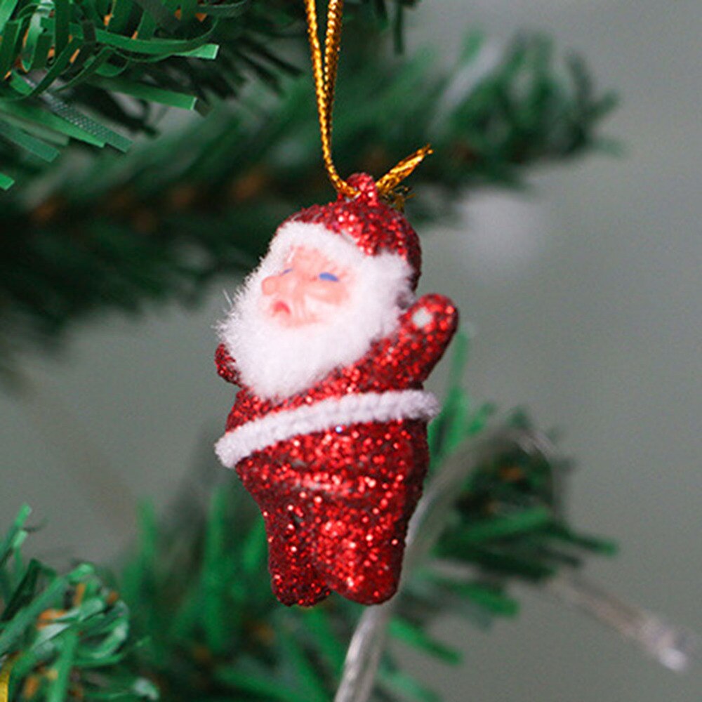 6 Stuks Kerst Opknoping Kerstman Decor Glitter Opknoping Hanger Kerst Feestartikelen Decoratieve Props: Picture 1