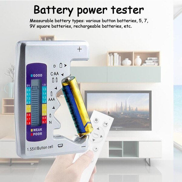 Plastic Universal Tester LCD Display Household Analyzer Engine Automotive Battery Multipurpose Button Cell Small Checker Digital