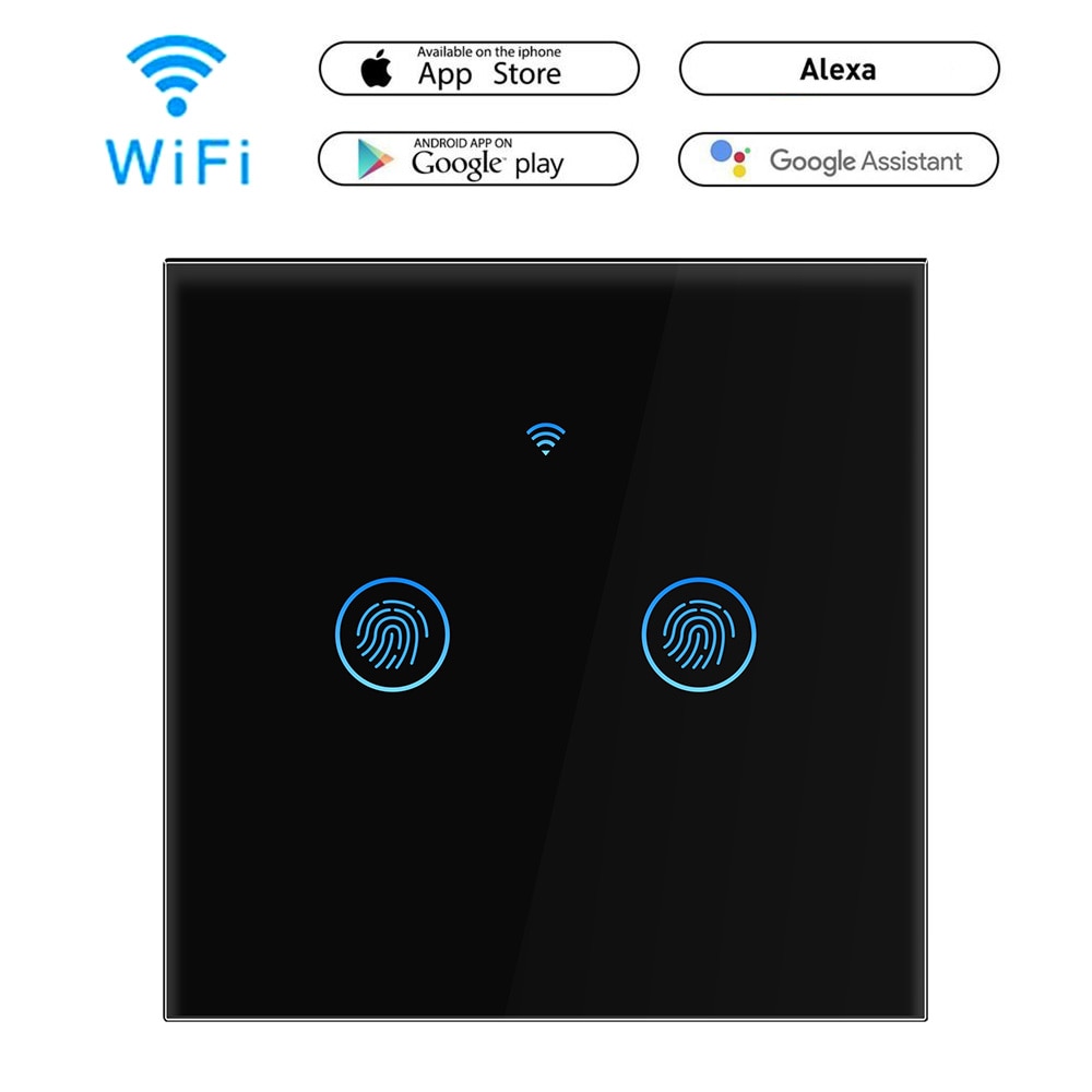 Szaoju EU Smart Light Switch Wall Touch Switch 1 Gang 1 Way Smart Home Support Alexa Google Home Assistant IFTTT For Android