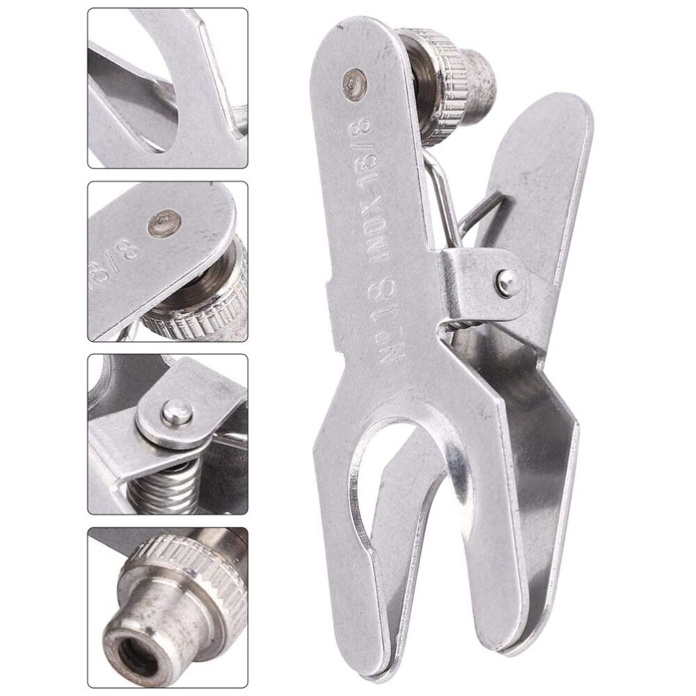 Pinza de sujeción esférica de laboratorio, abrazadera de Metal de junta esférica de acero inoxidable, 1 ud.: 10X5CM