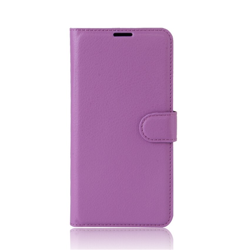 Coque en cuir à rabat de pour Xiaomi mi max 2, étui Style livre avec support: Purple