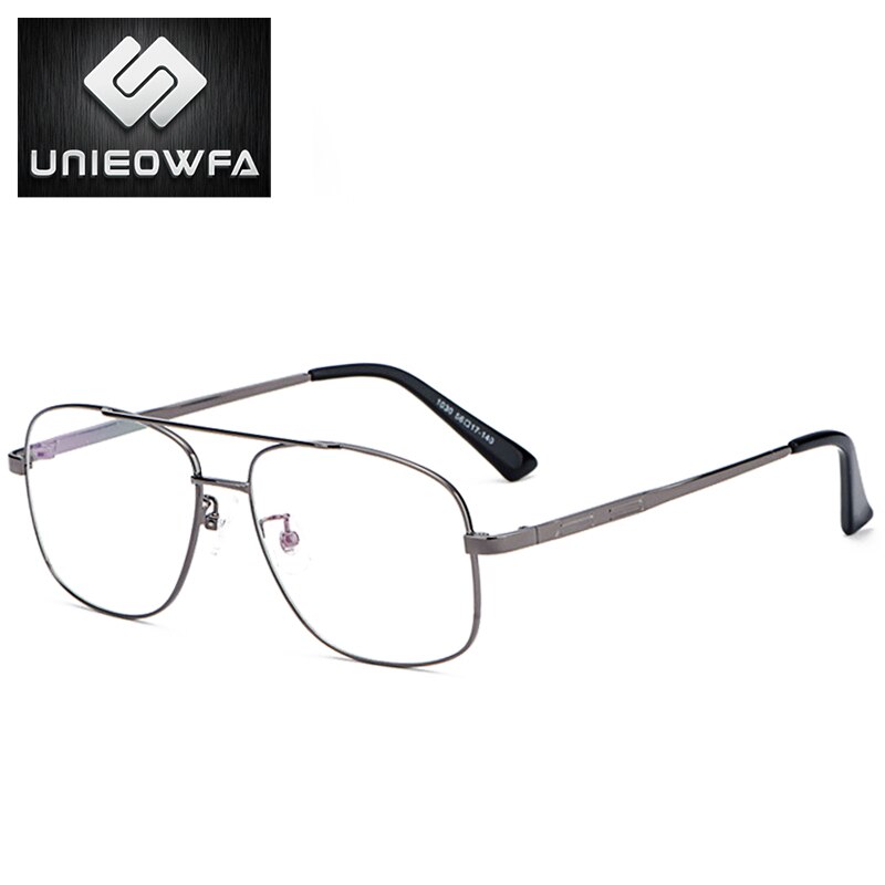 Prescription Frame Glasses for Men Transparent Clear Eyeglasses Frame Optical Myopia Spectacles Pilot Style: C2 Grye