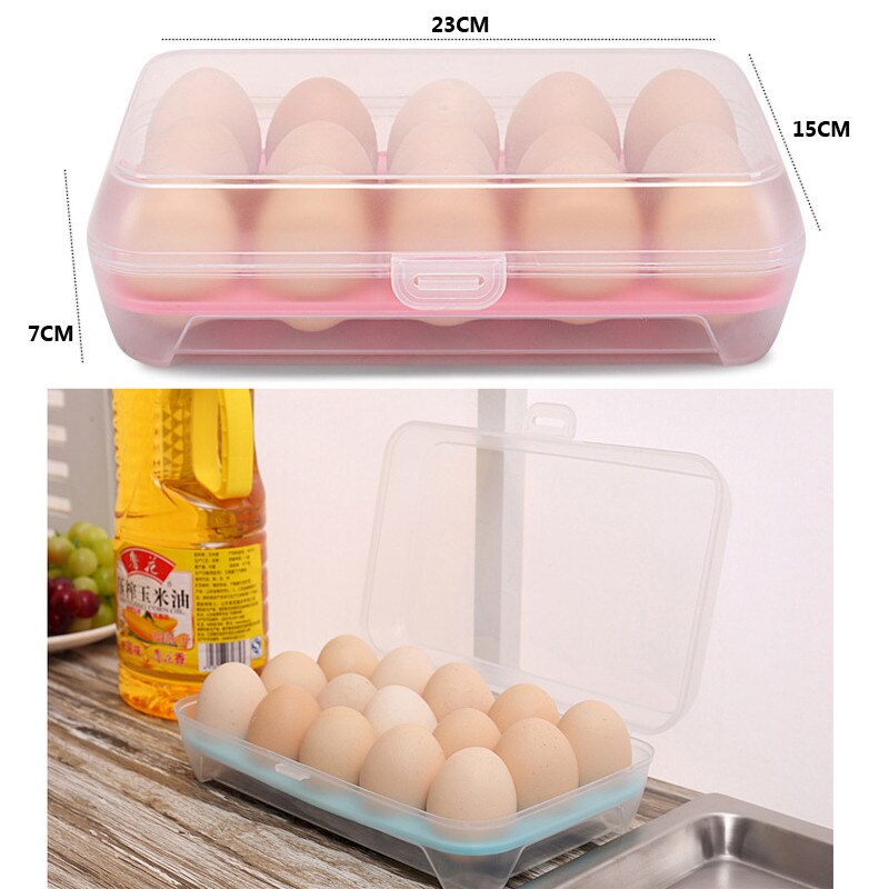 15 Eggs Holder Food Storage Case Home Kitchen Simp – Grandado