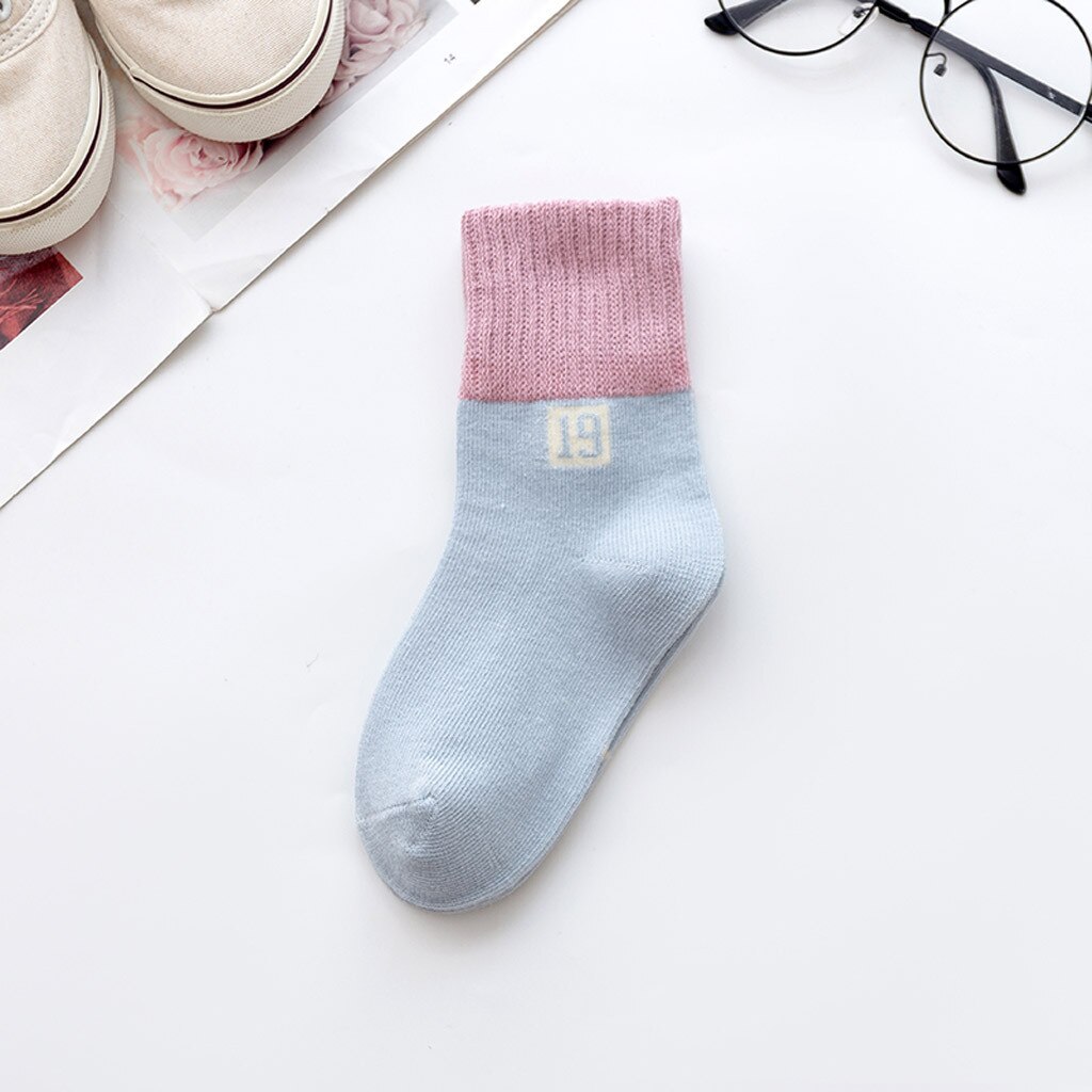 5 Pairs Baby Socks Girls Printed Knitting Cotton Infant baby sokken Children Kids Socks skarpetki meia infantil