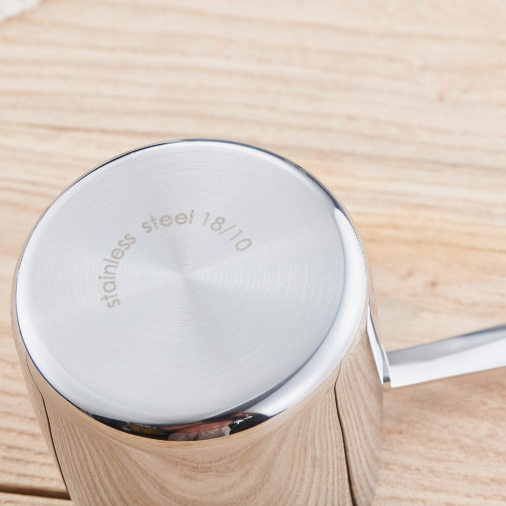 Cafetera calentador de leche Mini derretir mantequilla olla con caño 18/10 acero inoxidable de tres capas (12 onzas/370 ml)