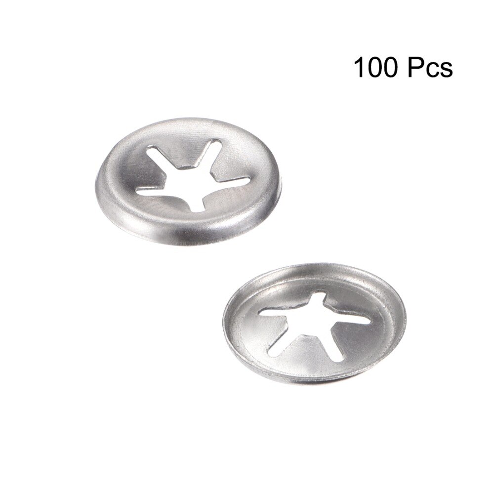 UXCELL 100Pcs M3 Internal Tooth Starlock Washer 2.5mm I.D. 10mm O.D. Stainless Steel For Machinery Equipment Hardware Gaskets