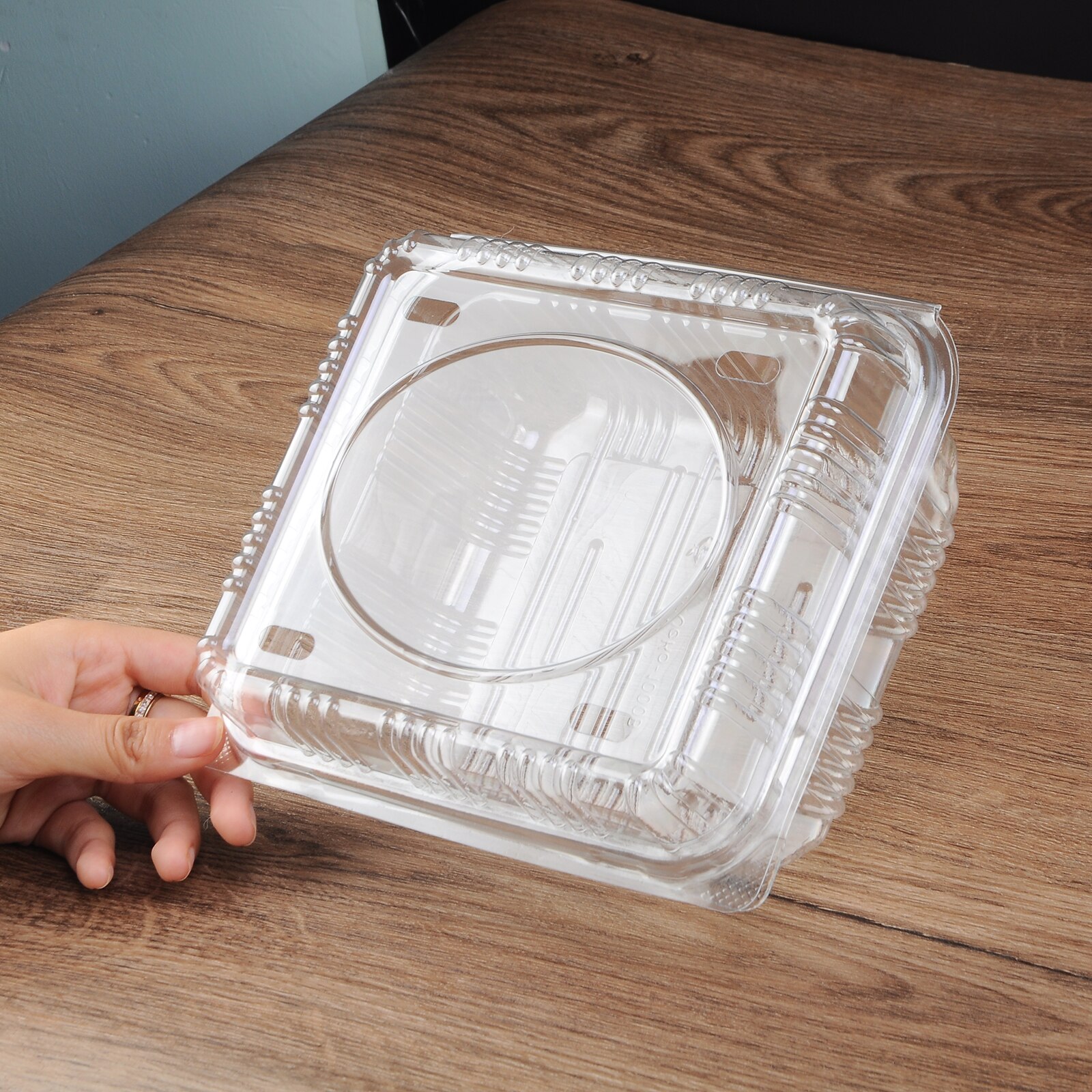 Disposable About 1000g Transparent Plastic Fruit Salad Box Fruit Box Portable out Fruit Box Lunch Box Fruit Box Packaging Box