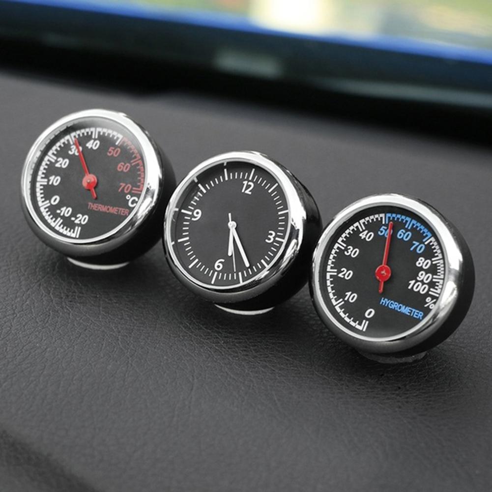 Auto Interieur Mini Quartz Horloge Klok Hygrometer Thermometer Dashboard Ornament Auto Interieur Auto Accessoires