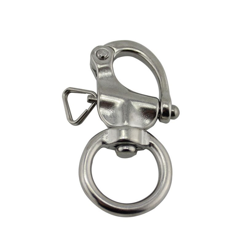Stainless Steel Rigging Sailing Fixed Bail Snap Shackle Fixed Eye Snap Hook Sailboat Sailing Boat Yacht Outdoor Living