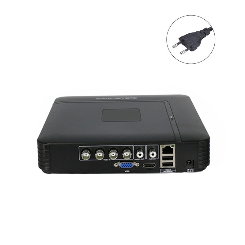 4CH 8CH Cctv Ahd Dvr Mini Hybrid 1080N Nvr Video Recorder Ahd Ip Analoge Camera Dvr Surveillance Beveiliging Cctv Recorder: 4CH EU plug