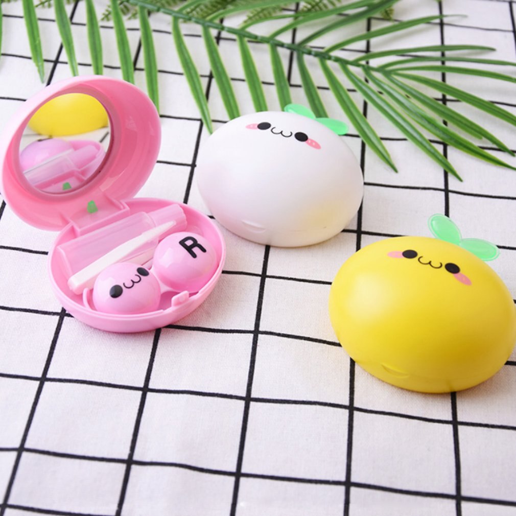 Grass Contact Lens Case Portable Storage Contact Lens Case Box Holder Container Outdoor Travel Contact Lenses Box